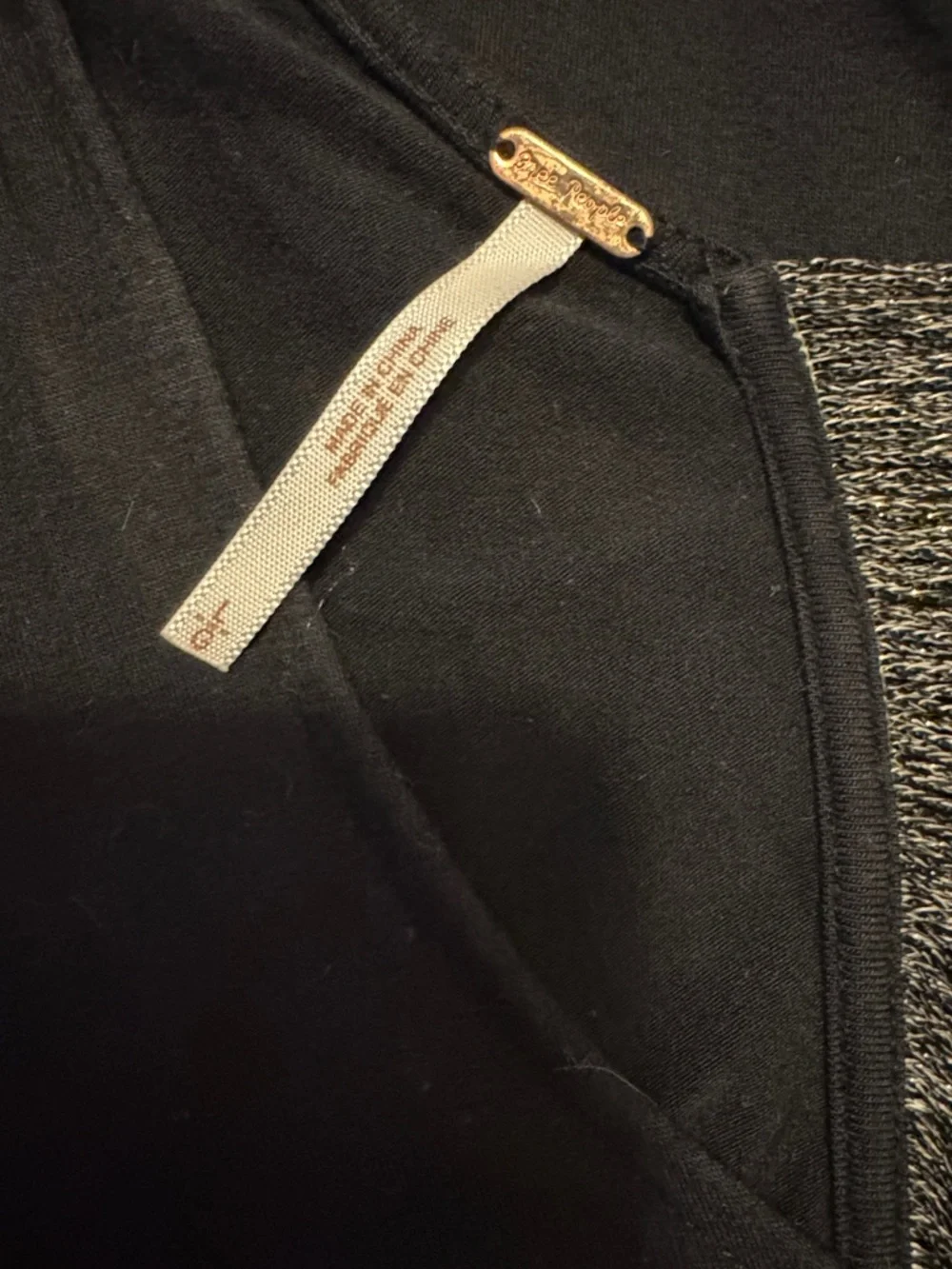 Free People Black Short Sleeve Backless top with Draped Chain Detail - Picture 5 of 5